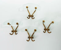 Brass and Glass Hooks