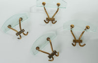 Brass and Glass Hooks