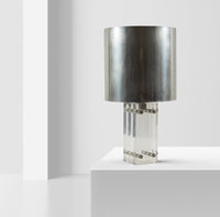 Perspex and Steel Table Lamp