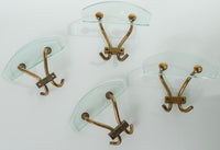 Brass and Glass Hooks